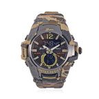 Genoa Black Literal Khaki Dial 5 ATM Water Resistant Watch with Khaki Camouflage Leatherette Strap