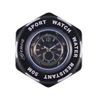 Genoa Black Literal Khaki Dial 5 ATM Water Resistant Watch with Khaki Camouflage Leatherette Strap