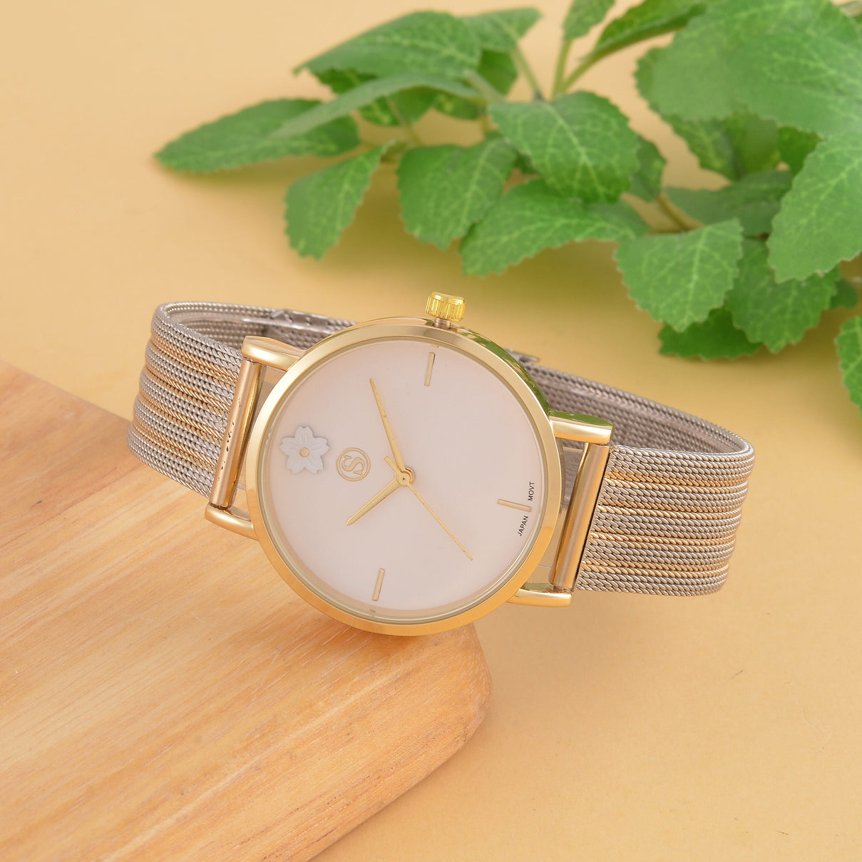 STRADA Flower Pattern Stainless Steel watch 7575973 2