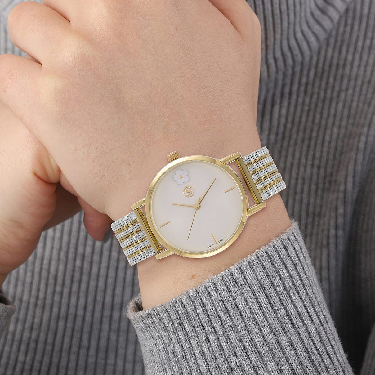 STRADA Flower Pattern Stainless Steel watch 7575973 3