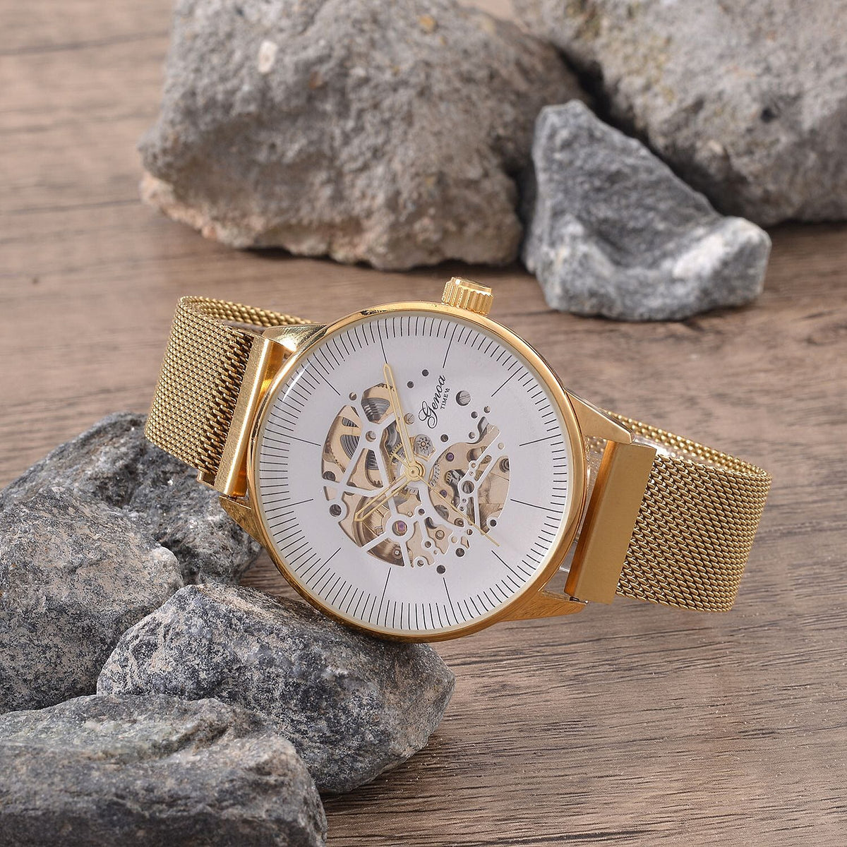 GENOA Automatic Mechanical Movement With Literal Dial With Arched Glass 7624358 1