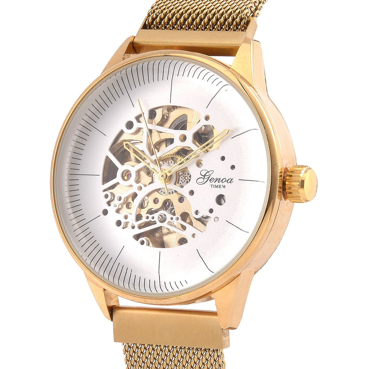GENOA Automatic Mechanical Movement With Literal Dial With Arched Glass 7624358 3