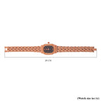 Strada Japanese Movement Black Dial Water Resistant Watch in Rose Gold Tone