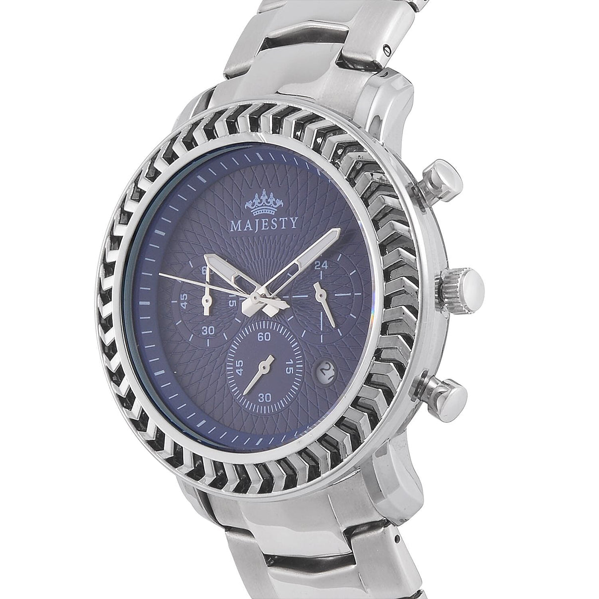 MAJESTY Multifunction Movement Blue Dial 3 ATM Water Resistant Watch with Stainless Steel Chain Strap in Silver Tone 7662863 4
