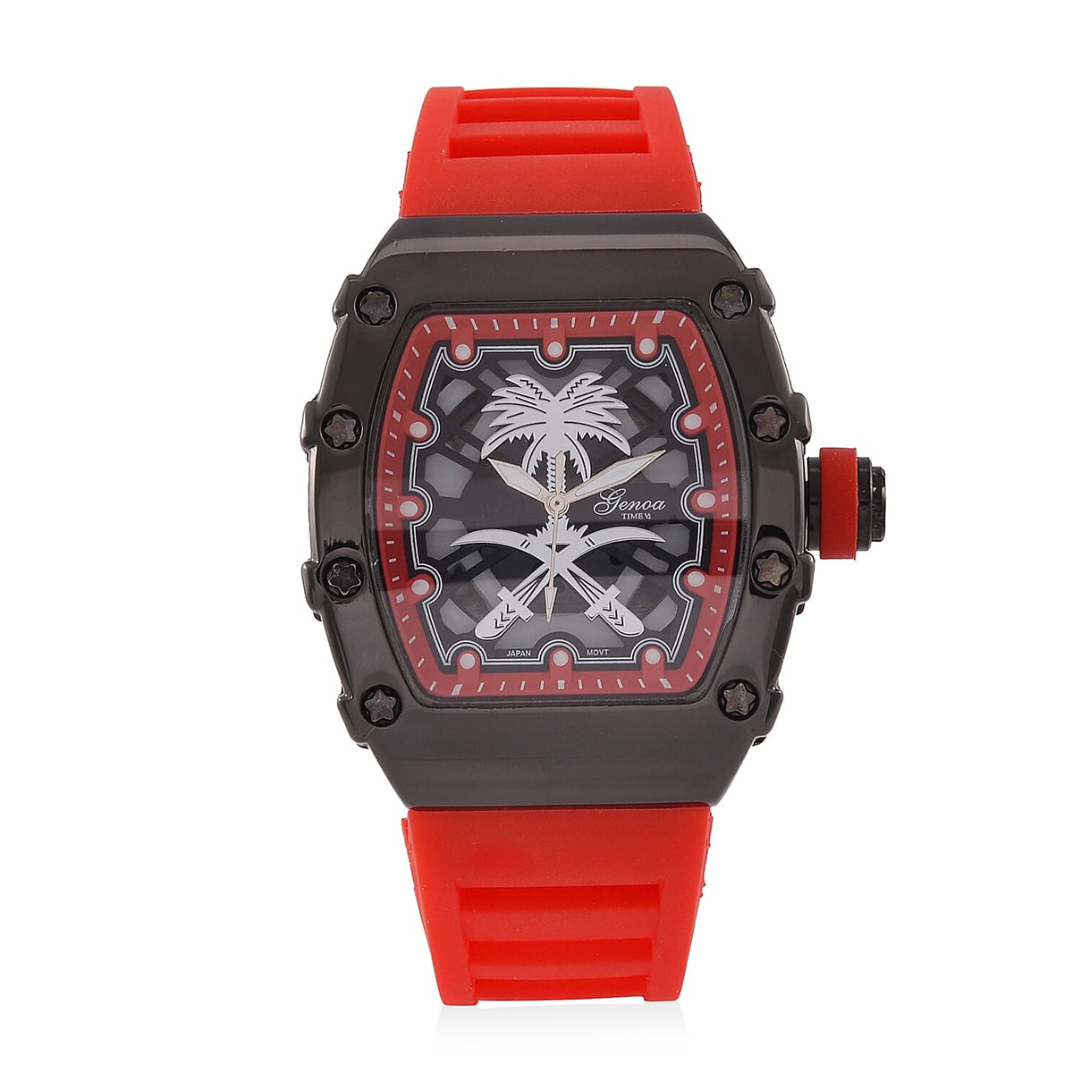 Designer Inspired GENOA TIME V2 Watch with Silicone Strap and Stainless Steel Buckle 7689224 0
