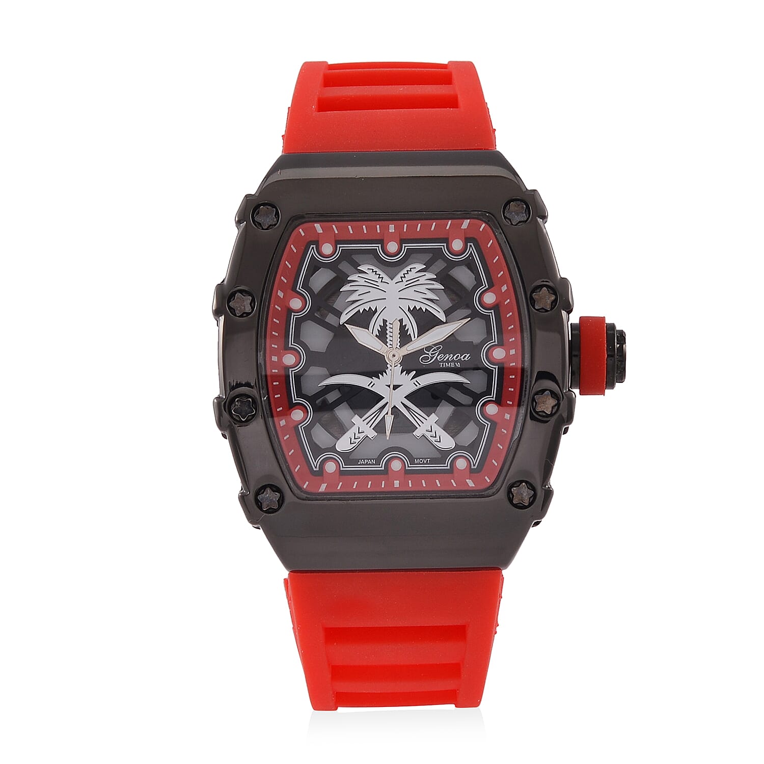 Designer Inspired GENOA TIME V2 Watch with Silicone Strap and Stainless Steel Buckle 7689224 0