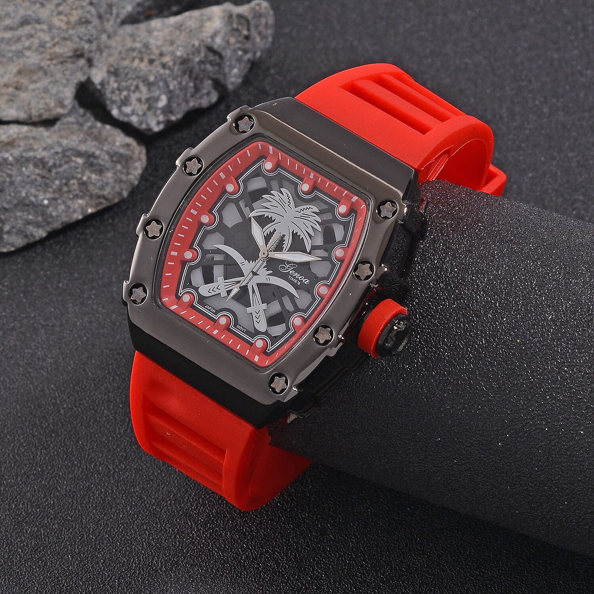 Designer Inspired GENOA TIME V2 Watch with Silicone Strap and Stainless Steel Buckle 7689224 1
