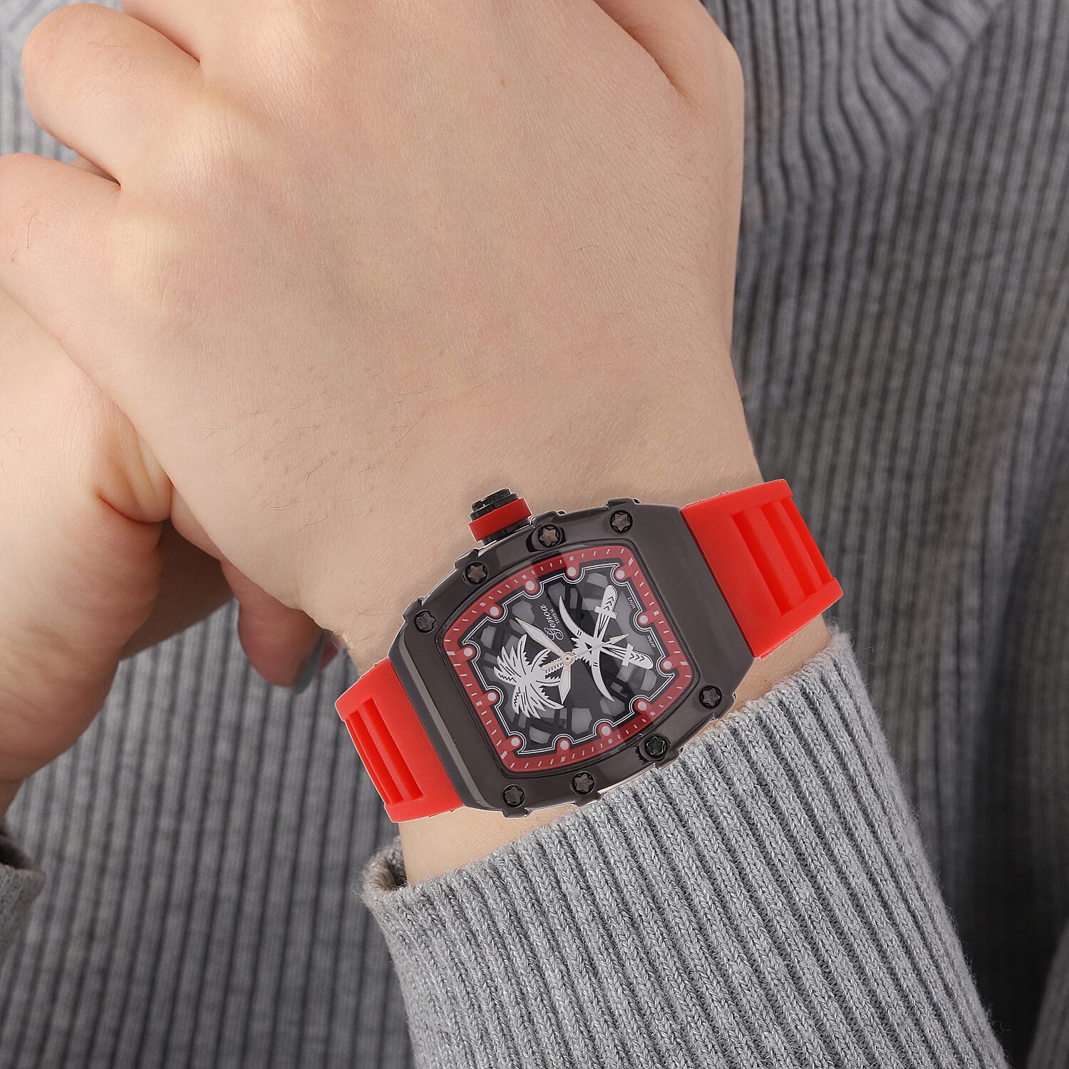 Designer Inspired GENOA TIME V2 Watch with Silicone Strap and Stainless Steel Buckle 7689224 2