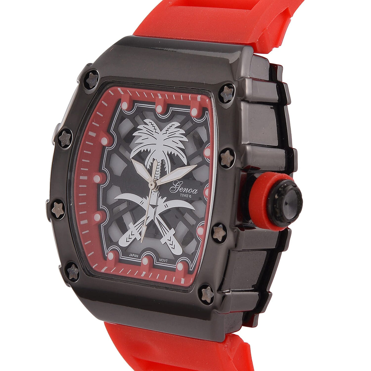 Designer Inspired GENOA TIME V2 Watch with Silicone Strap and Stainless Steel Buckle 7689224 3