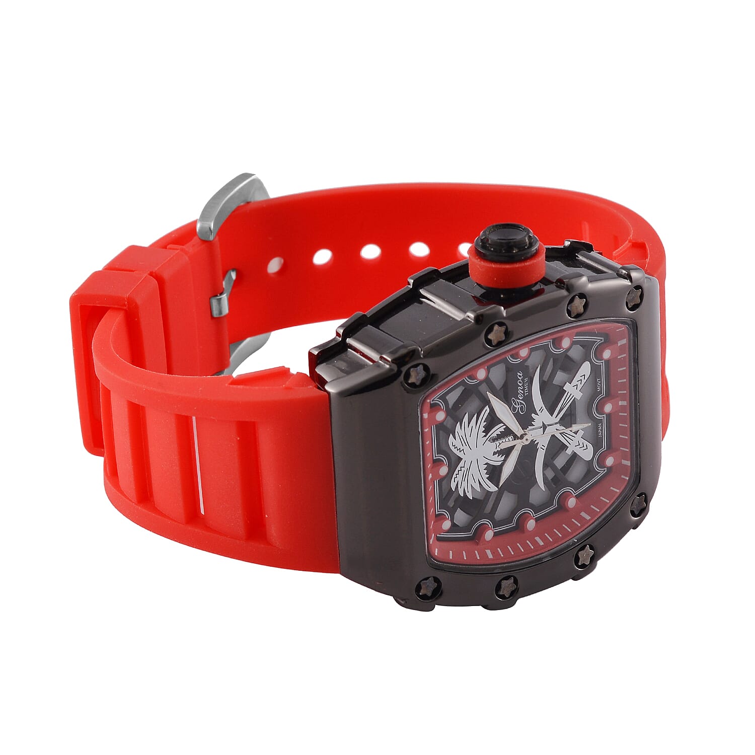 Designer Inspired GENOA TIME V2 Watch with Silicone Strap and Stainless Steel Buckle 7689224 5