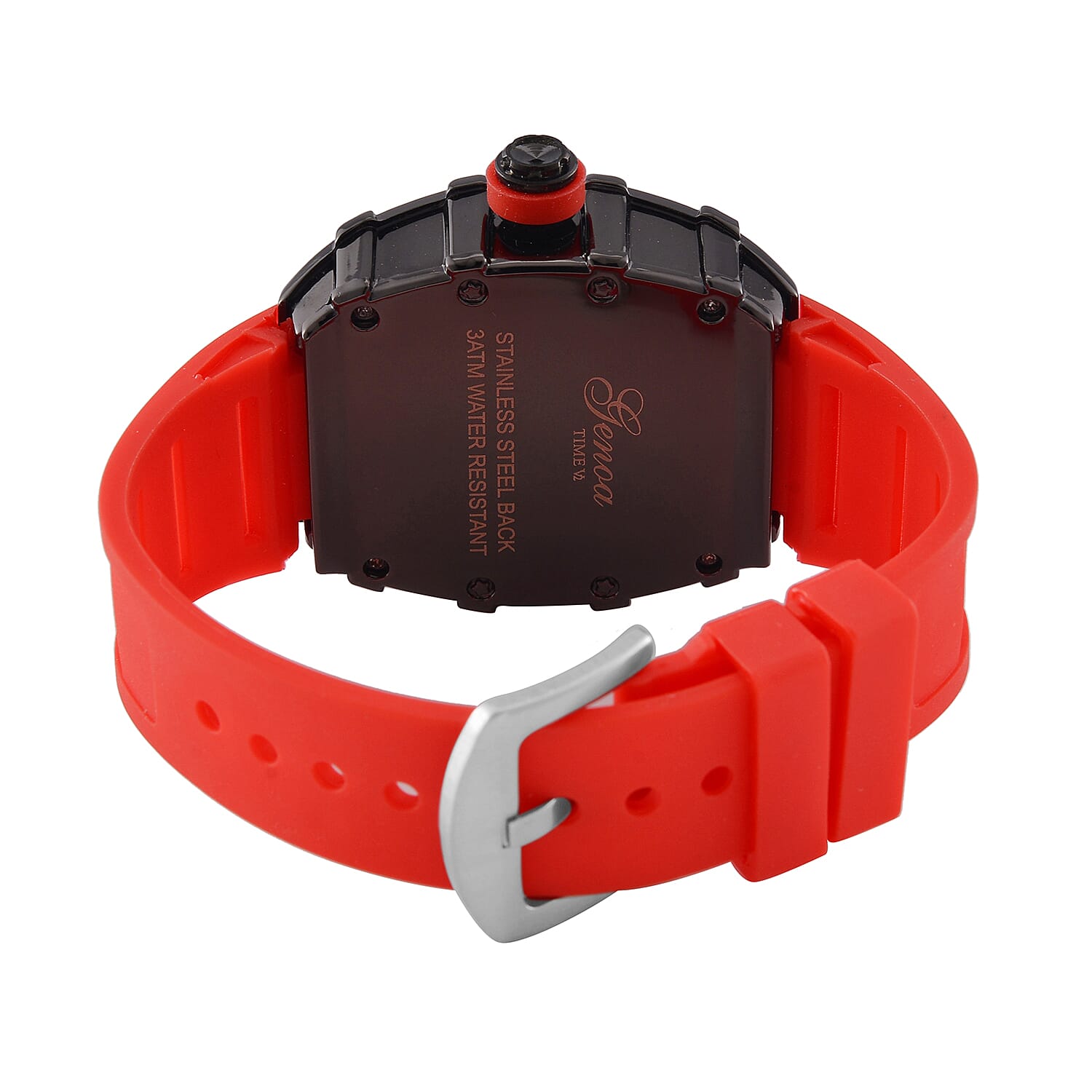 Designer Inspired GENOA TIME V2 Watch with Silicone Strap and Stainless Steel Buckle 7689224 6