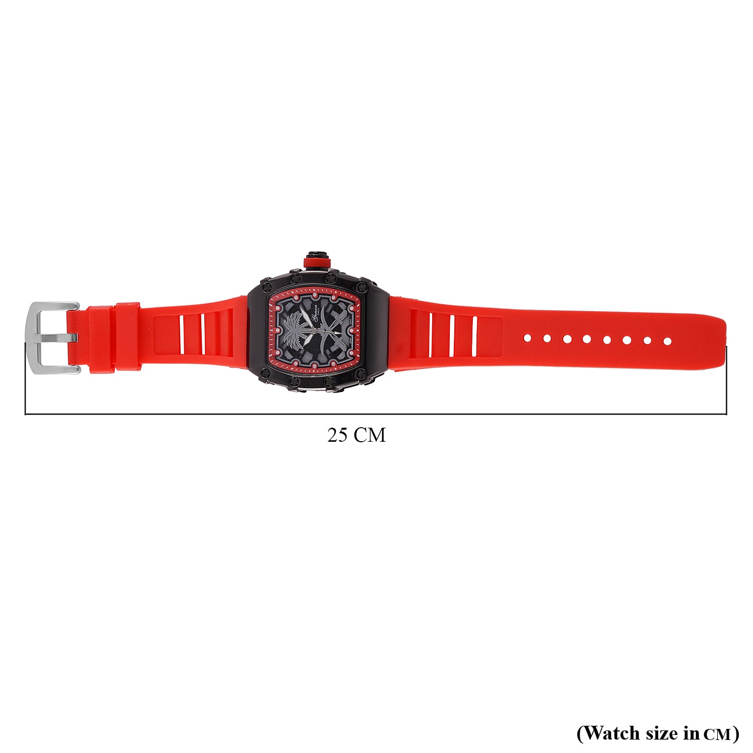 Designer Inspired GENOA TIME V2 Watch with Silicone Strap and Stainless Steel Buckle 7689224 7