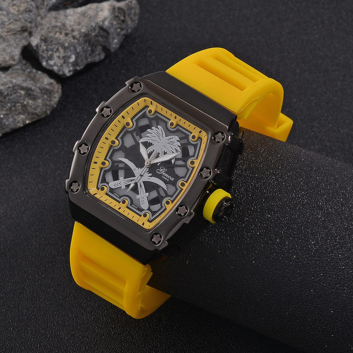 Designer Inspired GENOA TIME V2 Watch with Silicone Strap and Stainless Steel Buckle 7689236 1