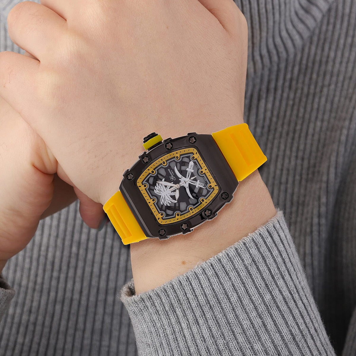 Designer Inspired GENOA TIME V2 Watch with Silicone Strap and Stainless Steel Buckle 7689236 2
