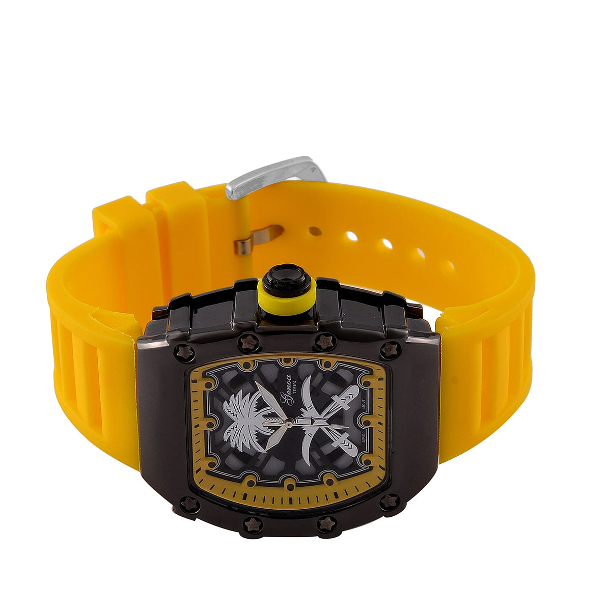 Designer Inspired GENOA TIME V2 Watch with Silicone Strap and Stainless Steel Buckle 7689236 4