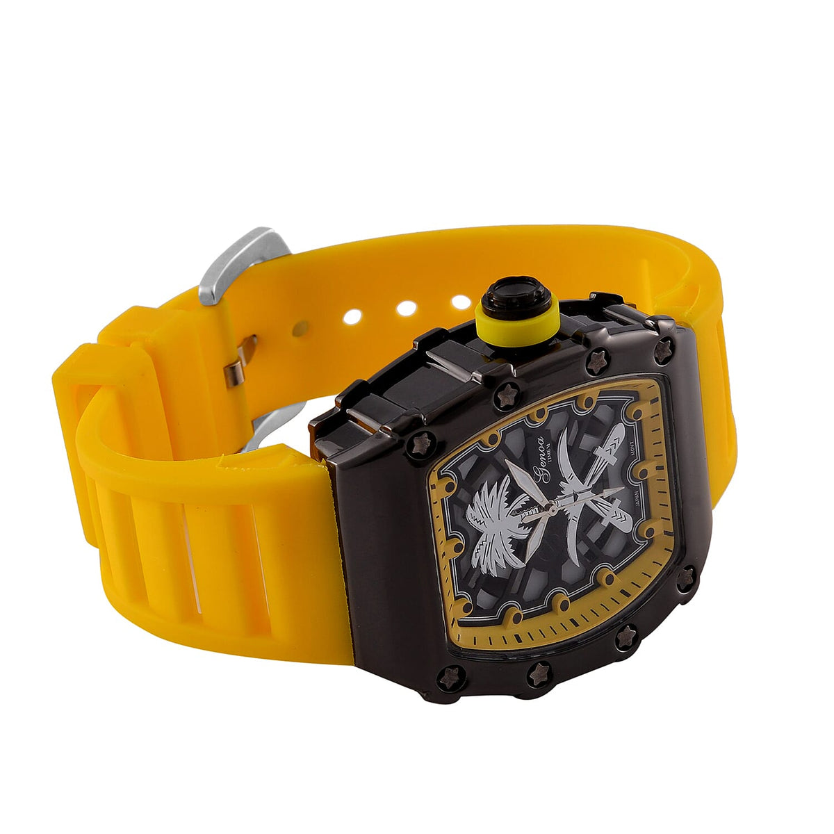 Designer Inspired GENOA TIME V2 Watch with Silicone Strap and Stainless Steel Buckle 7689236 5