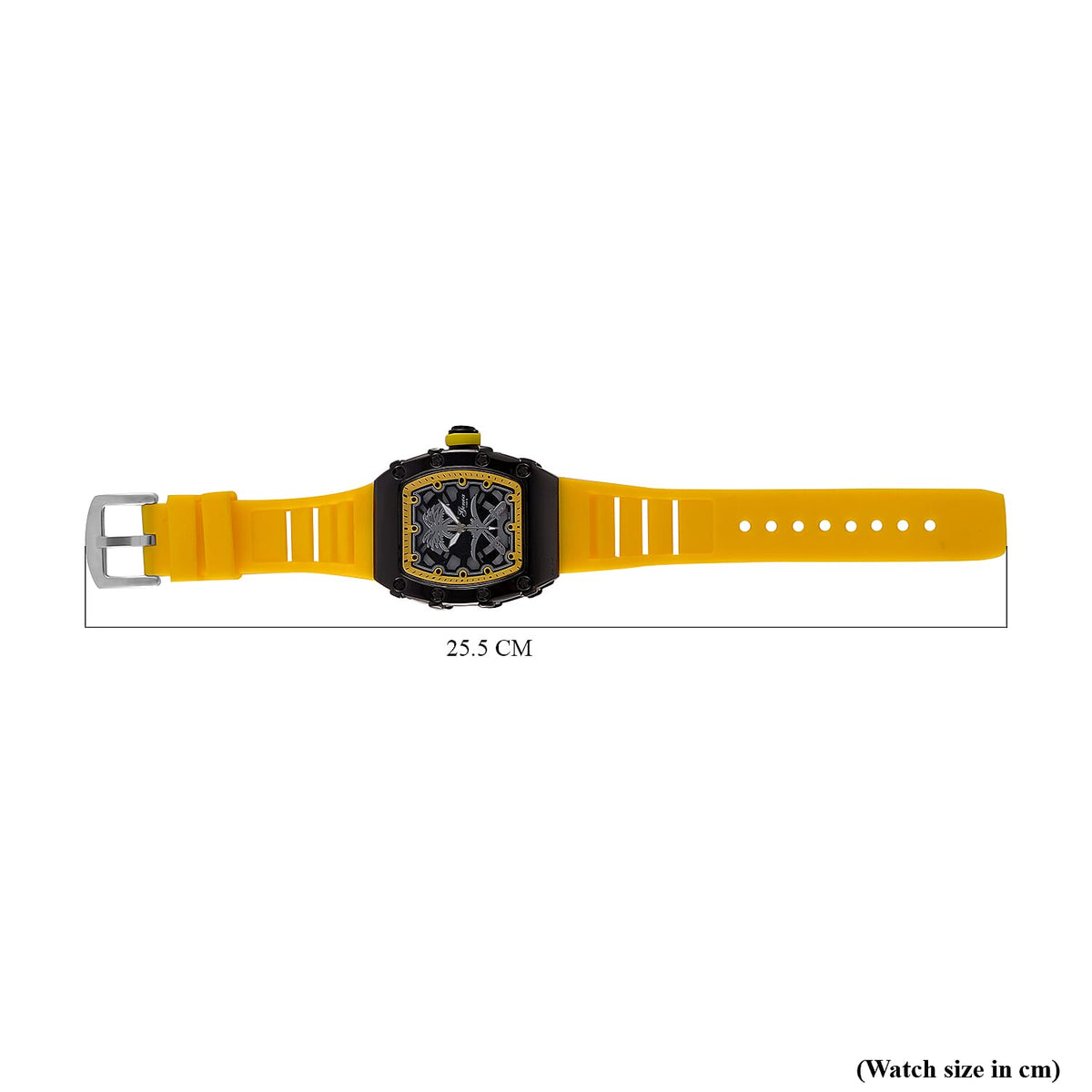 Designer Inspired GENOA TIME V2 Watch with Silicone Strap and Stainless Steel Buckle 7689236 7