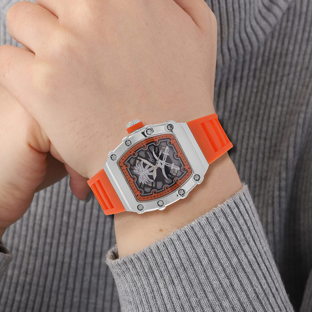 Designer Inspired GENOA TIME V2 Watch with Silicone Strap and Stainless Steel Buckle 7689255 2