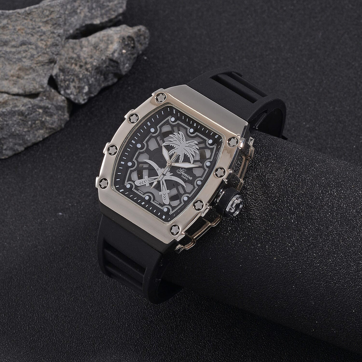 Designer Inspired GENOA TIME V2 Watch with Silicone Strap and Stainless Steel Buckle 7689300 1