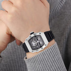 GENOA Japan Movt. 3ATM WR Black Dial Watch with Black Colour Strap
