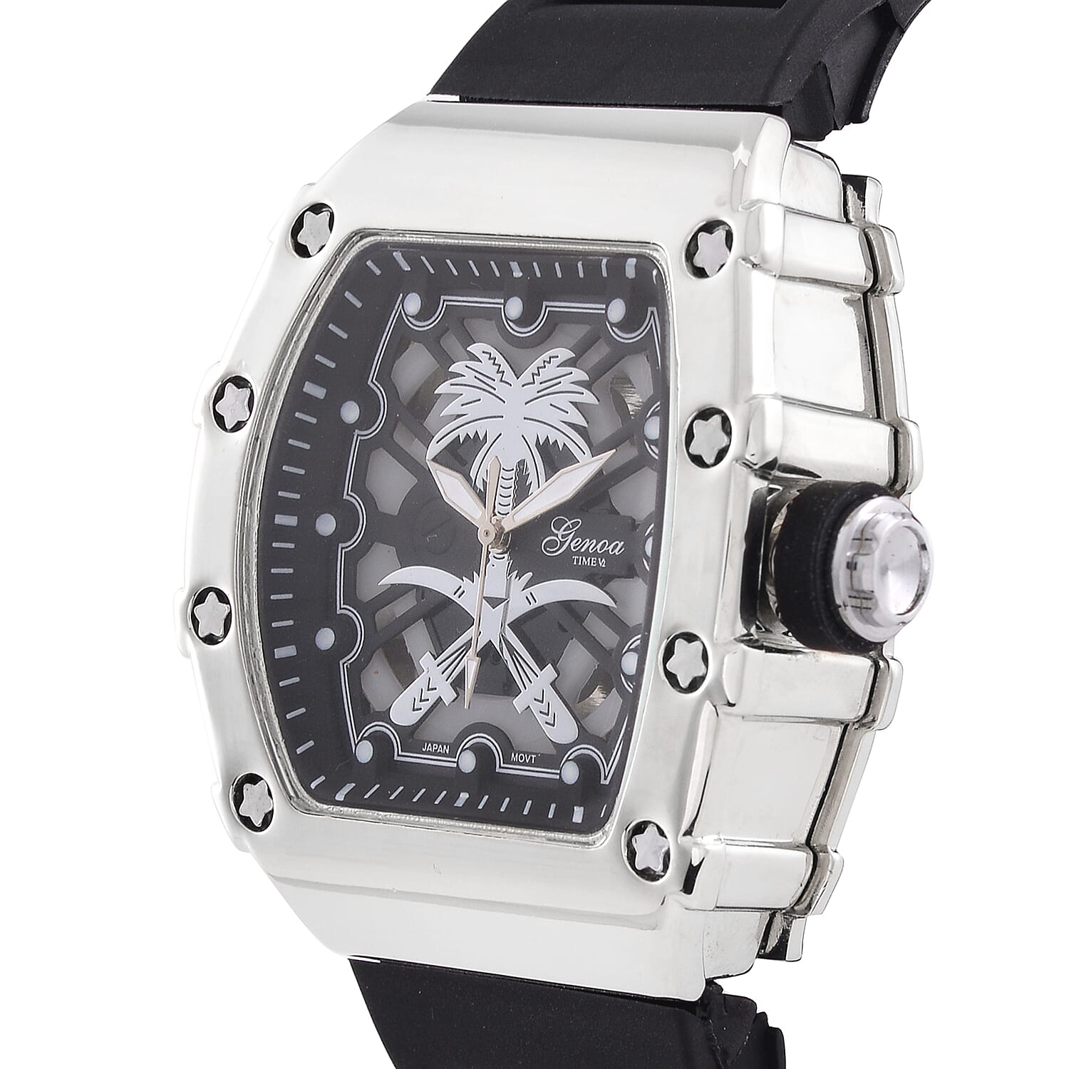 Designer Inspired GENOA TIME V2 Watch with Silicone Strap and Stainless Steel Buckle 7689300 3