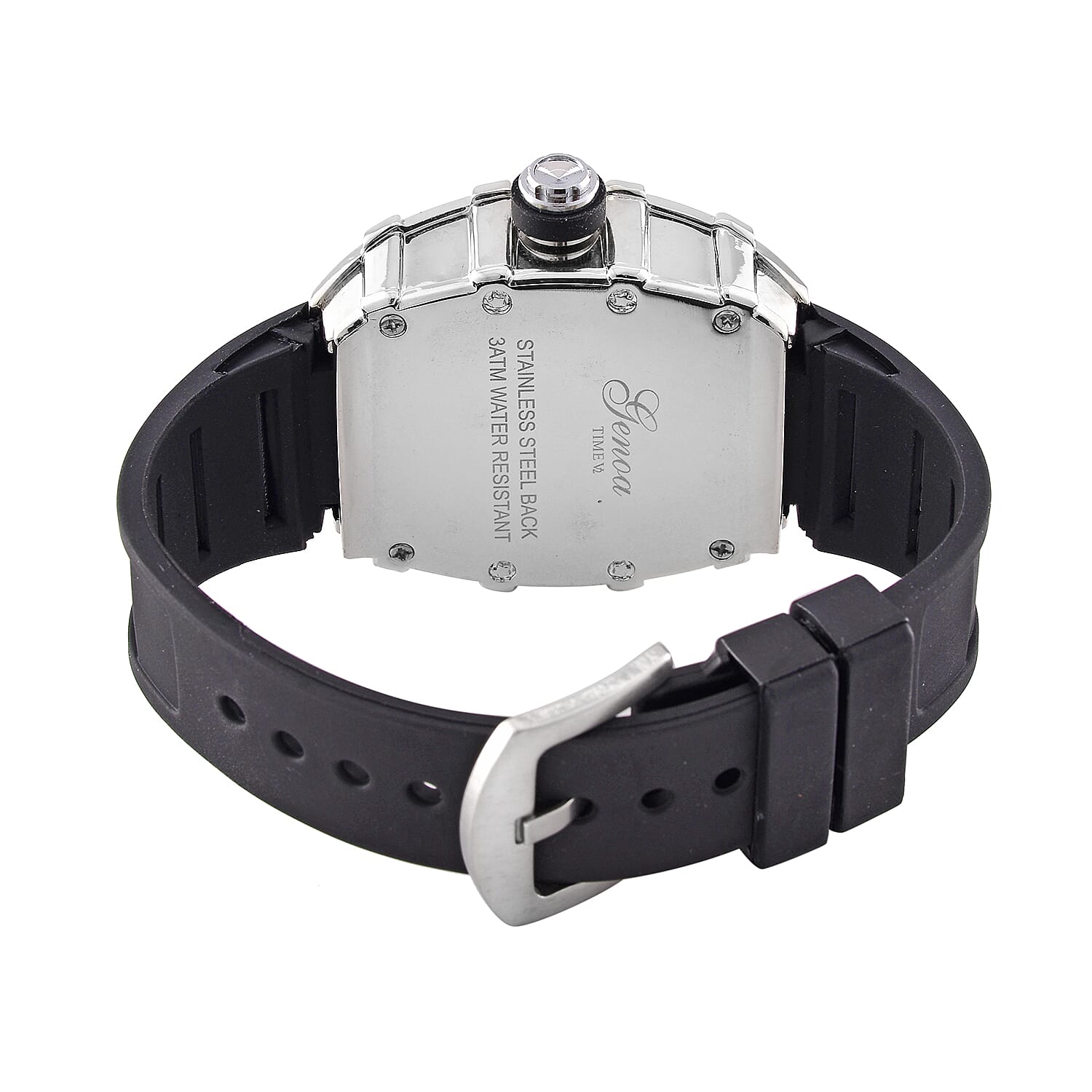 Designer Inspired GENOA TIME V2 Watch with Silicone Strap and Stainless Steel Buckle 7689300 6