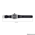 GENOA Japan Movt. 3ATM WR Black Dial Watch with Black Colour Strap