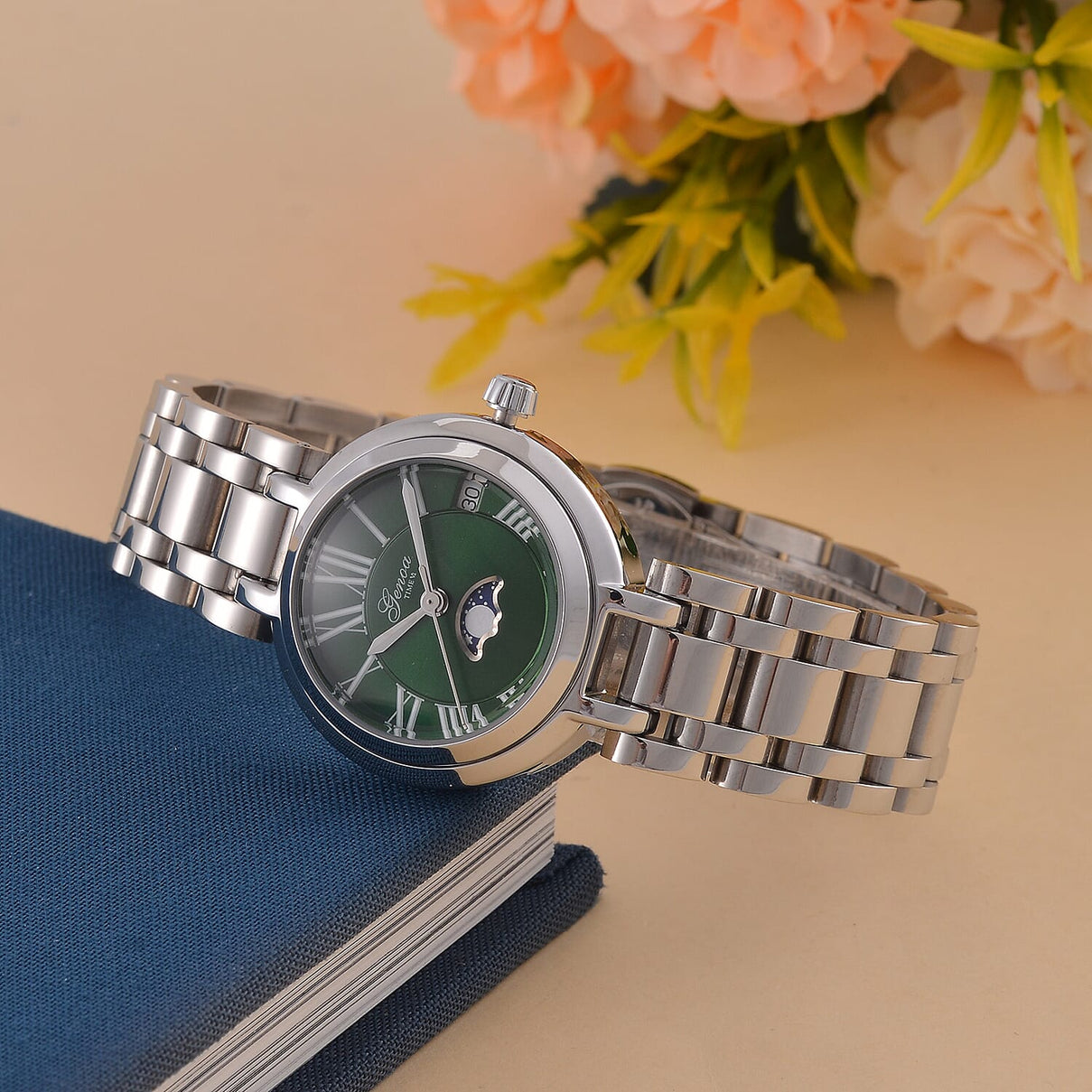 GENOA TIME V2 Green Dial Stainless Steel Watch - Seiko Japan Movement 7802646 2