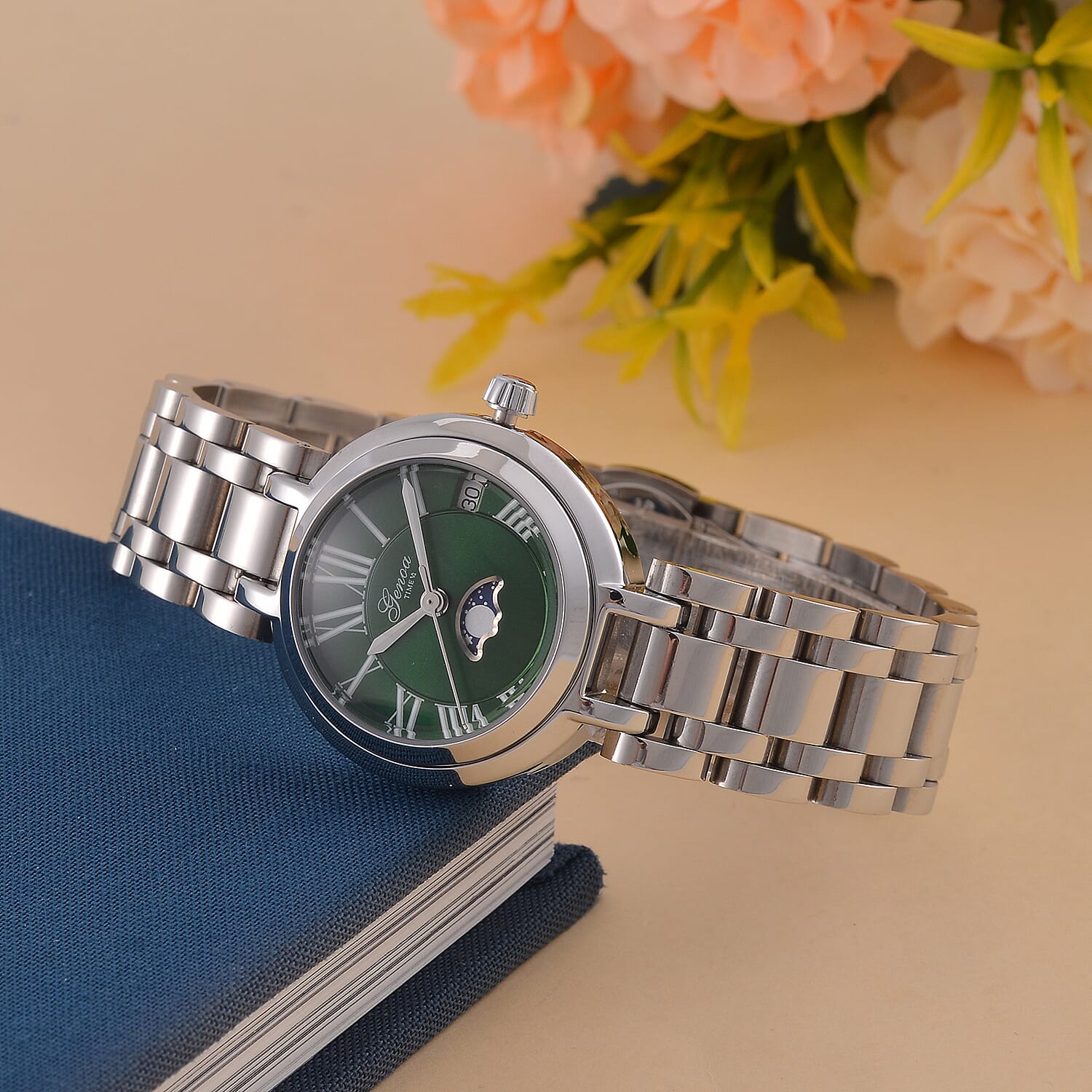 GENOA TIME V2 Green Dial Stainless Steel Watch - Seiko Japan Movement 7802646 2