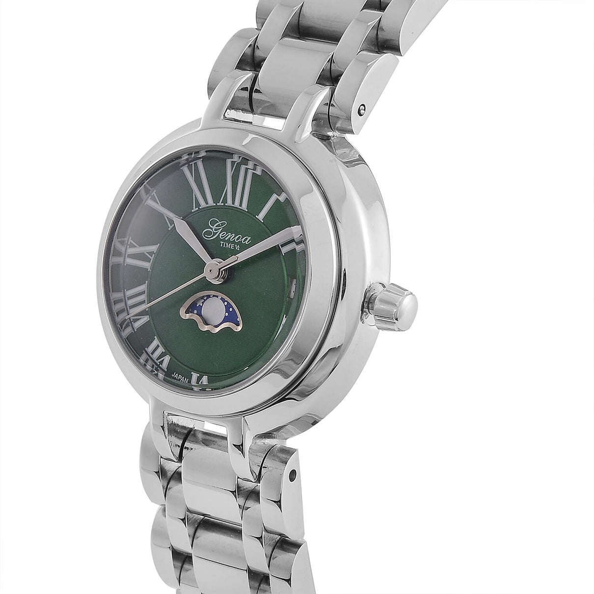 GENOA TIME V2 Green Dial Stainless Steel Watch - Seiko Japan Movement 7802646 4