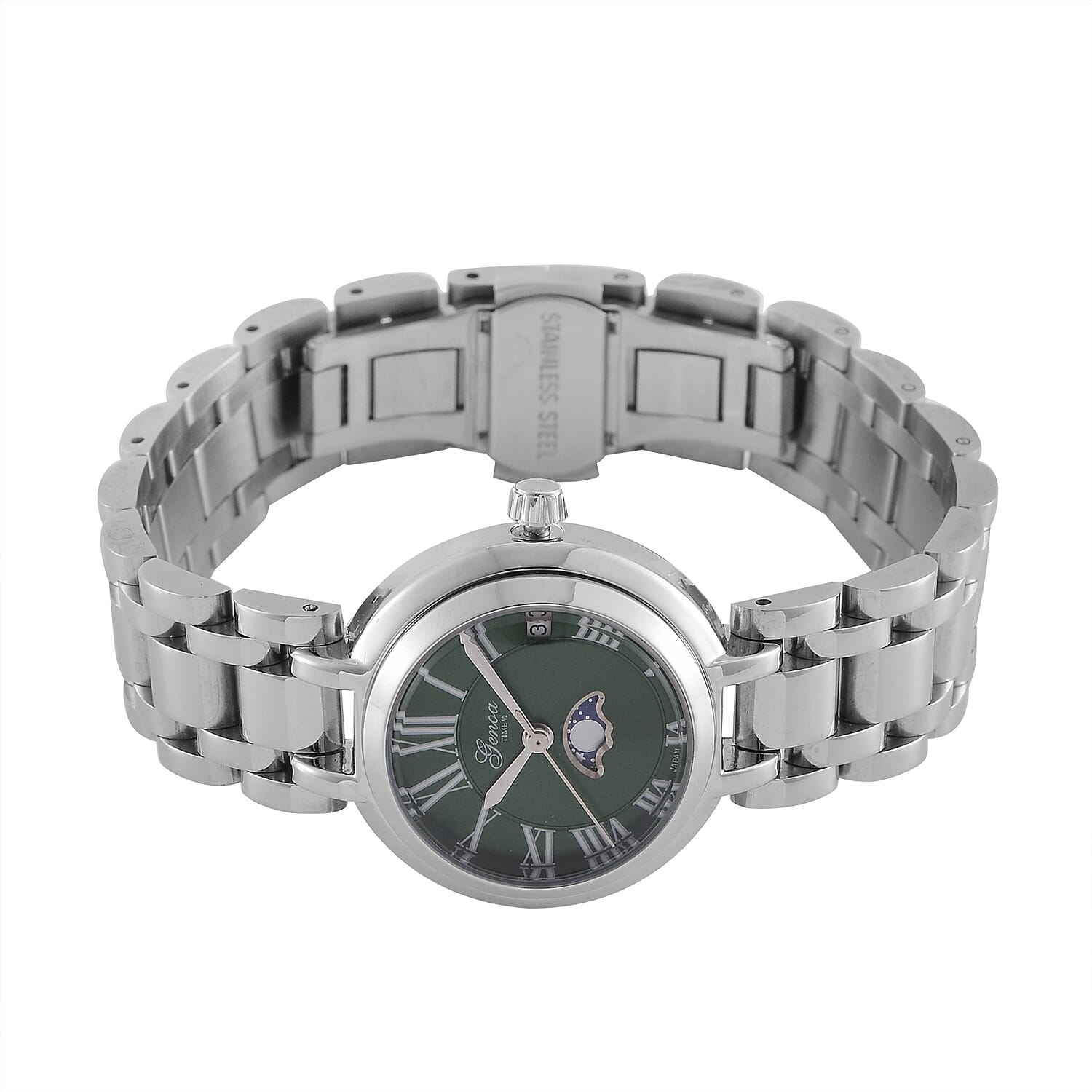 GENOA TIME V2 Green Dial Stainless Steel Watch - Seiko Japan Movement 7802646 5