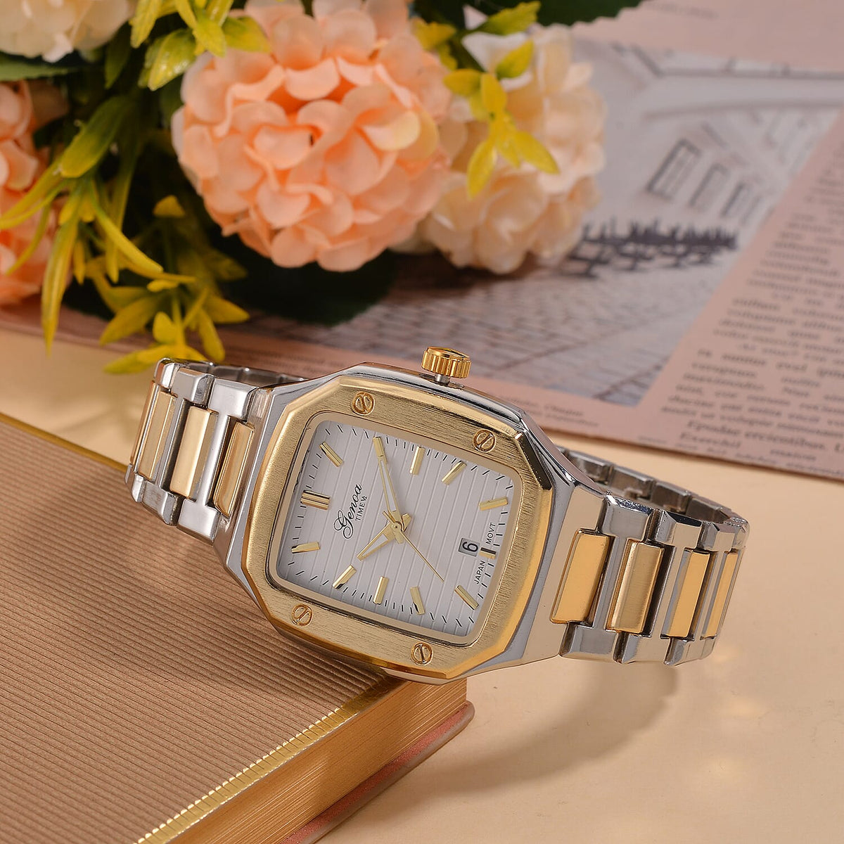 GENOA TIME V2 Dual-Tone Watch with Japanese Movement and 3 ATM Water Resistance 7811018 2