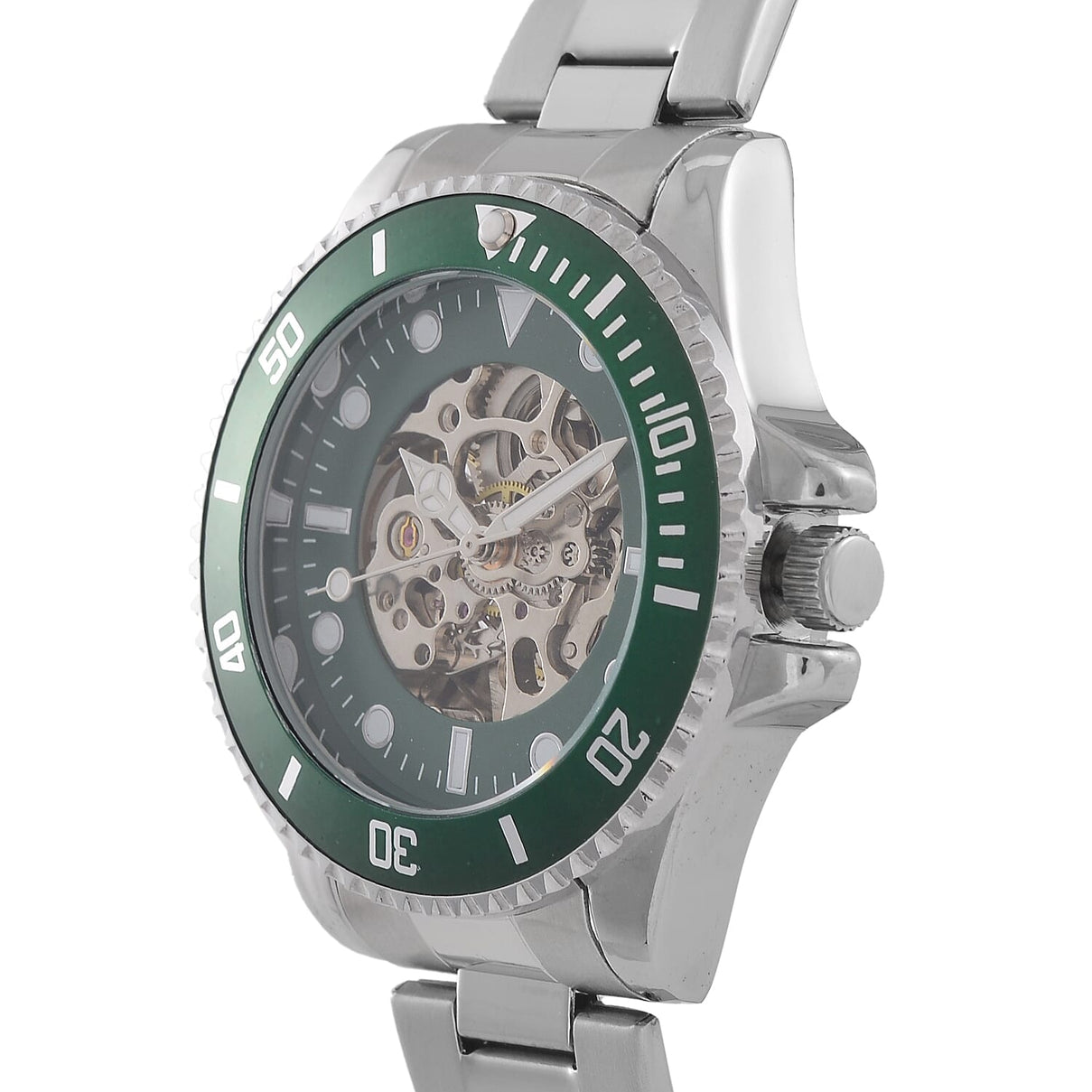 GENOA TIME V2 Automatic Watch with Green Dial and Stainless Steel Strap 7817496 3