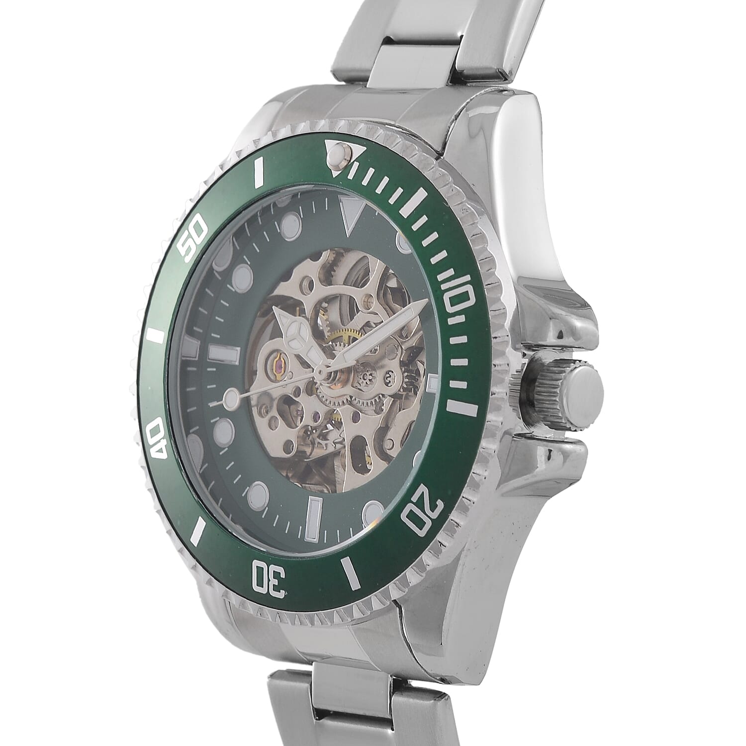 GENOA TIME V2 Automatic Watch with Green Dial and Stainless Steel Strap 7817496 3