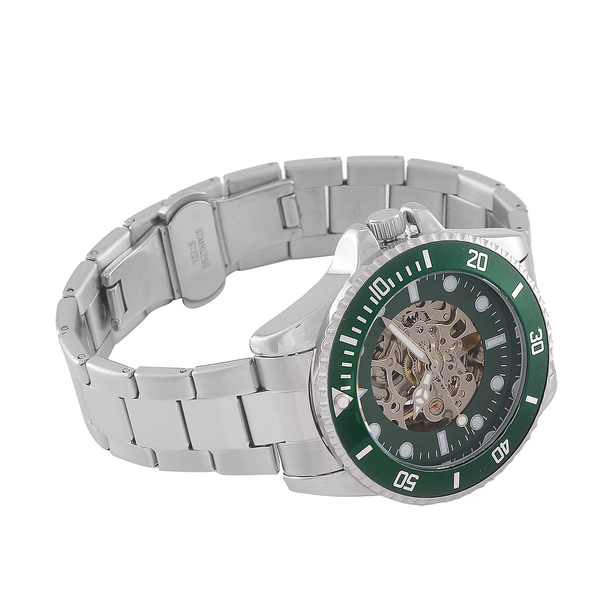 GENOA TIME V2 Automatic Watch with Green Dial and Stainless Steel Strap 7817496 5