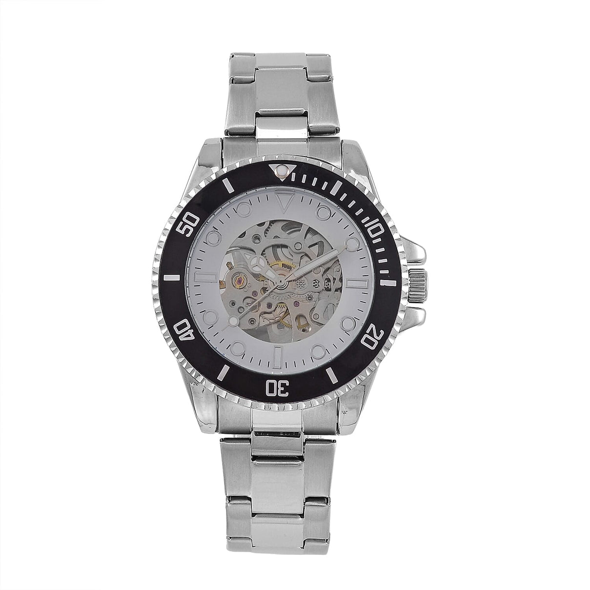 GENOA TIME V2 Automatic Watch with White Dial and Stainless Steel Strap 7817497 0