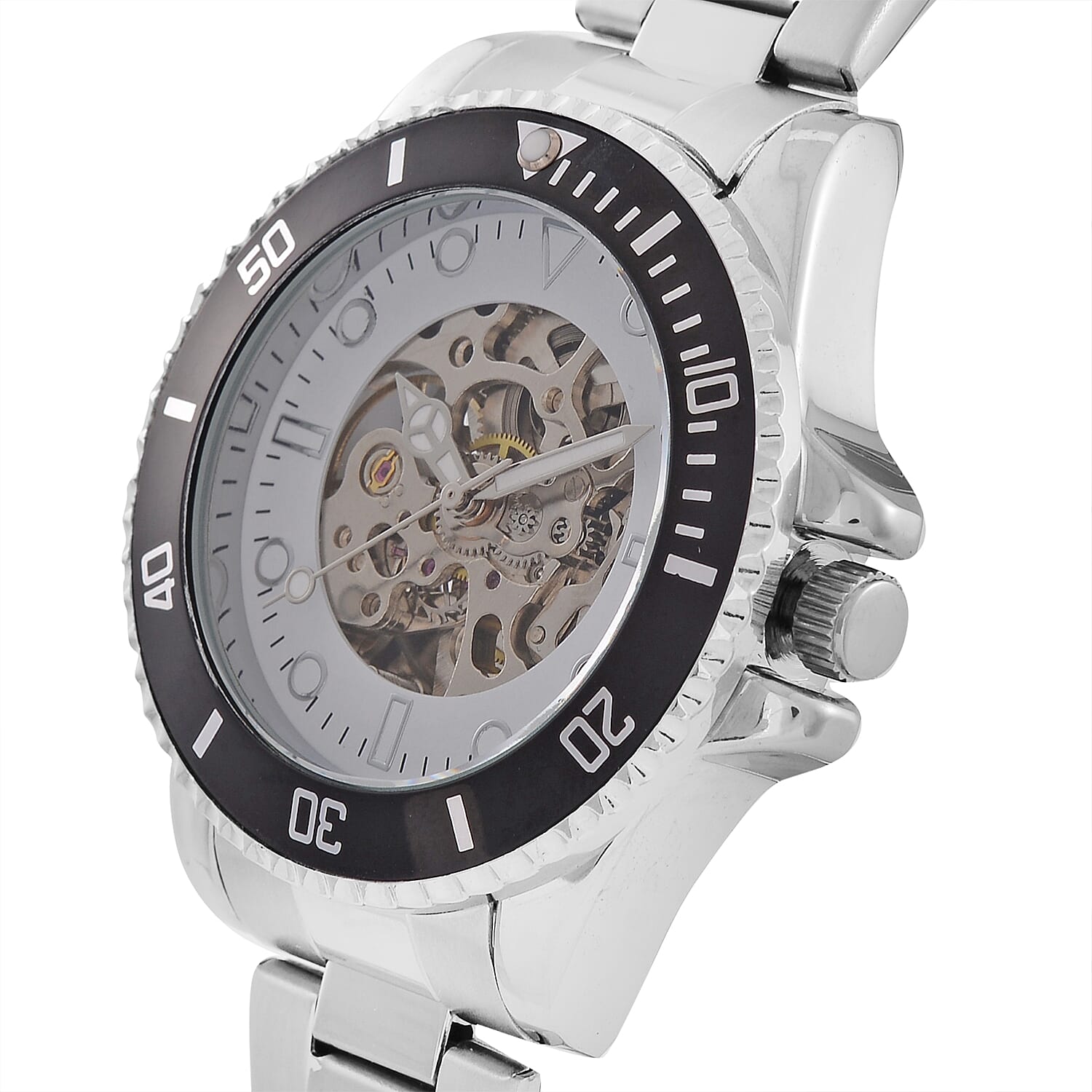 GENOA TIME V2 Automatic Watch with White Dial and Stainless Steel Strap 7817497 3