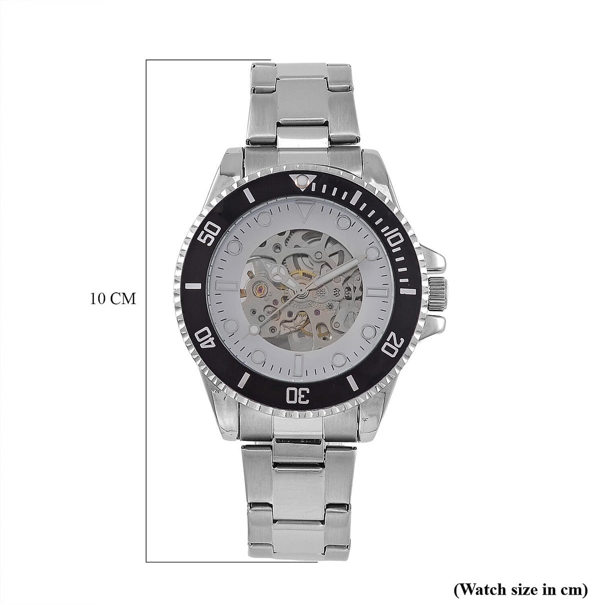 GENOA TIME V2 Automatic Watch with White Dial and Stainless Steel Strap 7817497 7