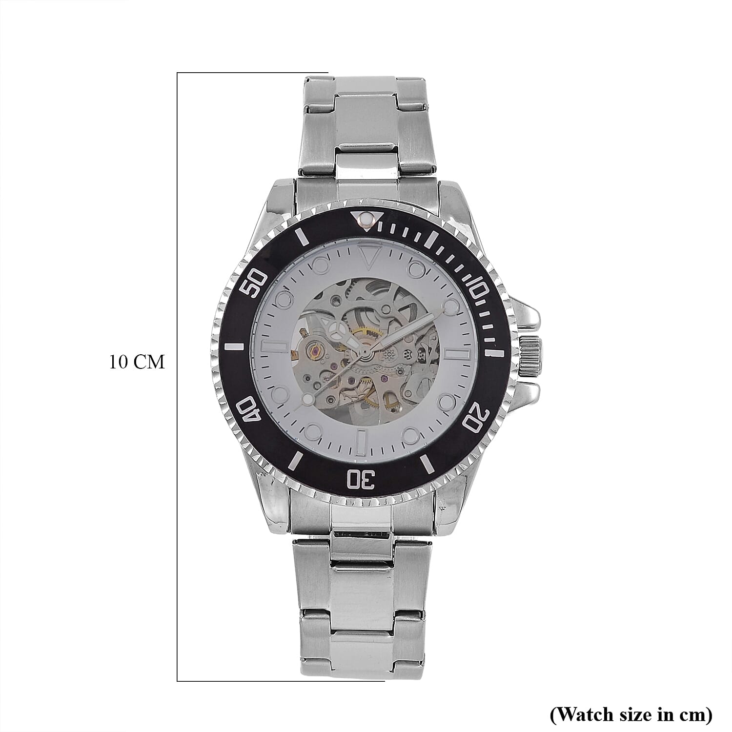 GENOA TIME V2 Automatic Watch with White Dial and Stainless Steel Strap 7817497 7