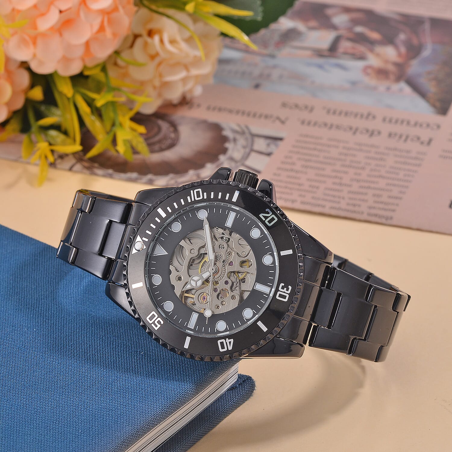 GENOA TIME V2 Automatic Watch with Black Dial and Stainless Steel Strap 7817557 2