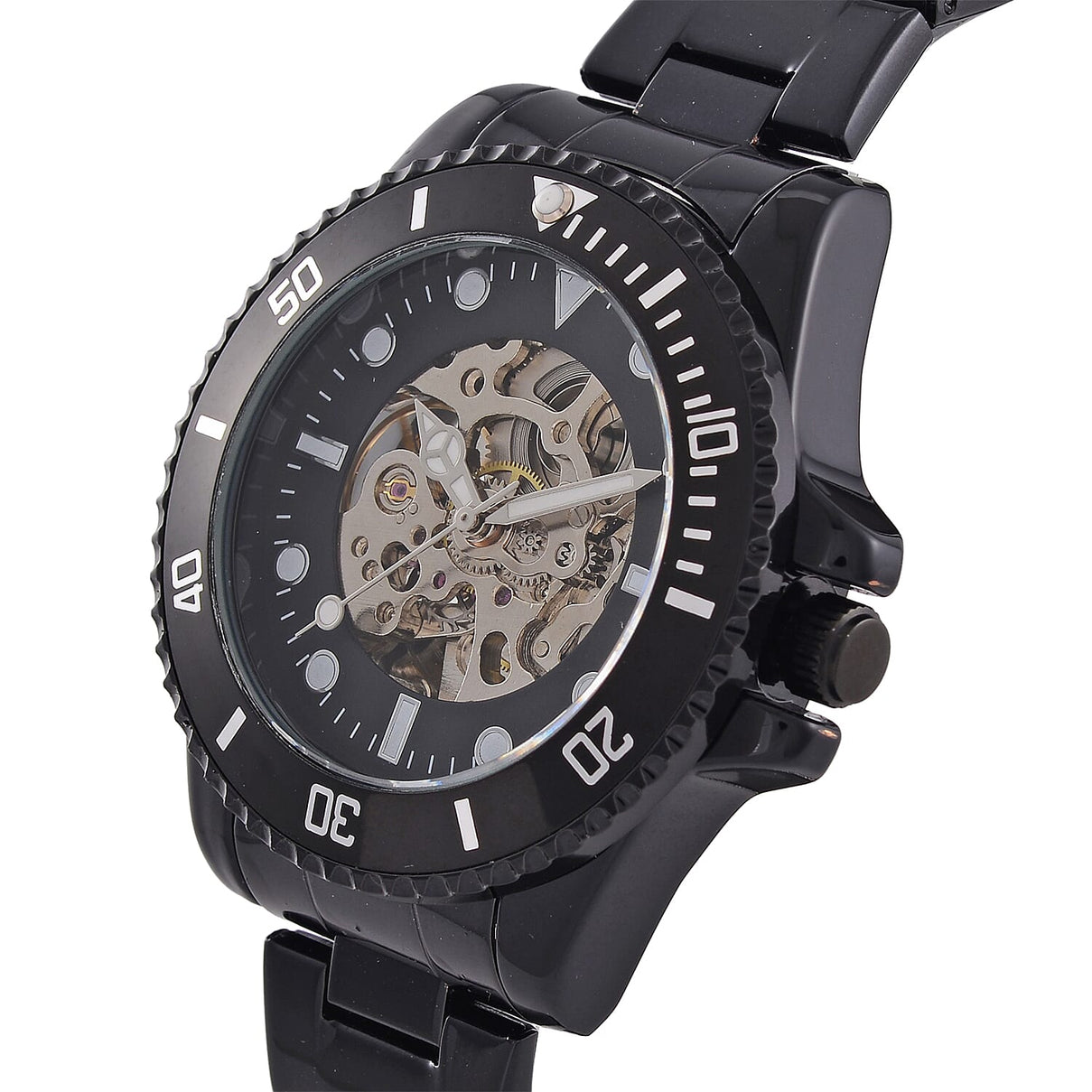 GENOA TIME V2 Automatic Watch with Black Dial and Stainless Steel Strap 7817557 4