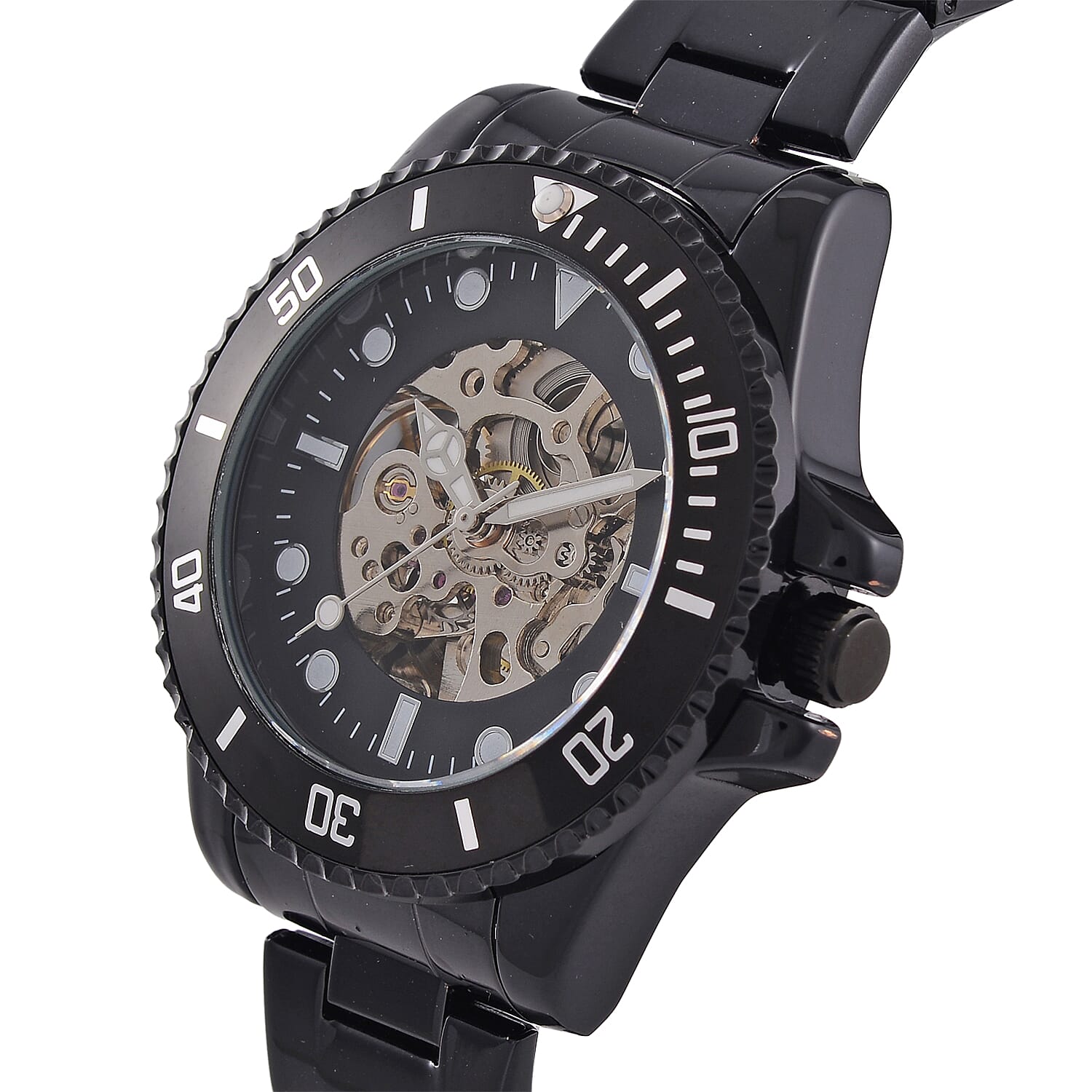 GENOA TIME V2 Automatic Watch with Black Dial and Stainless Steel Strap 7817557 4