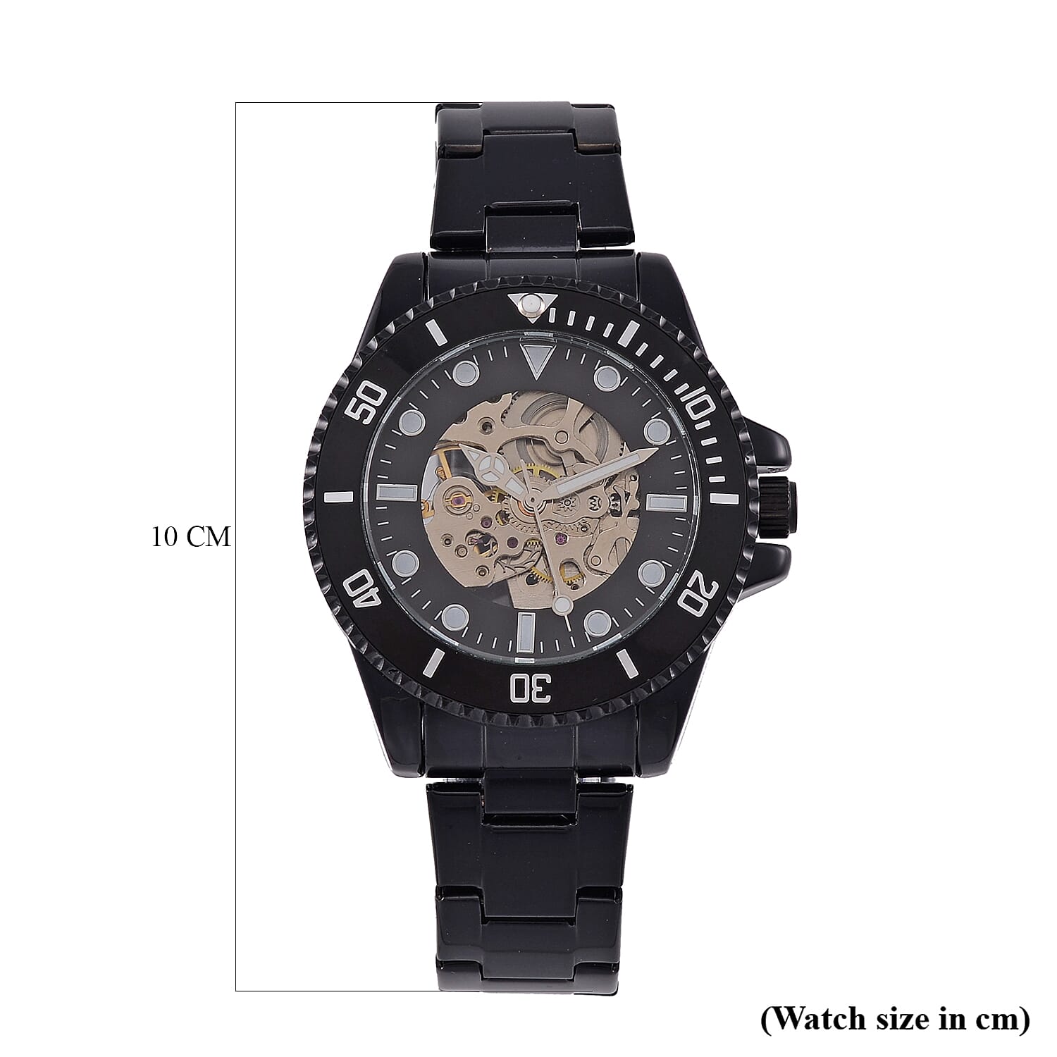 GENOA TIME V2 Automatic Watch with Black Dial and Stainless Steel Strap 7817557 8