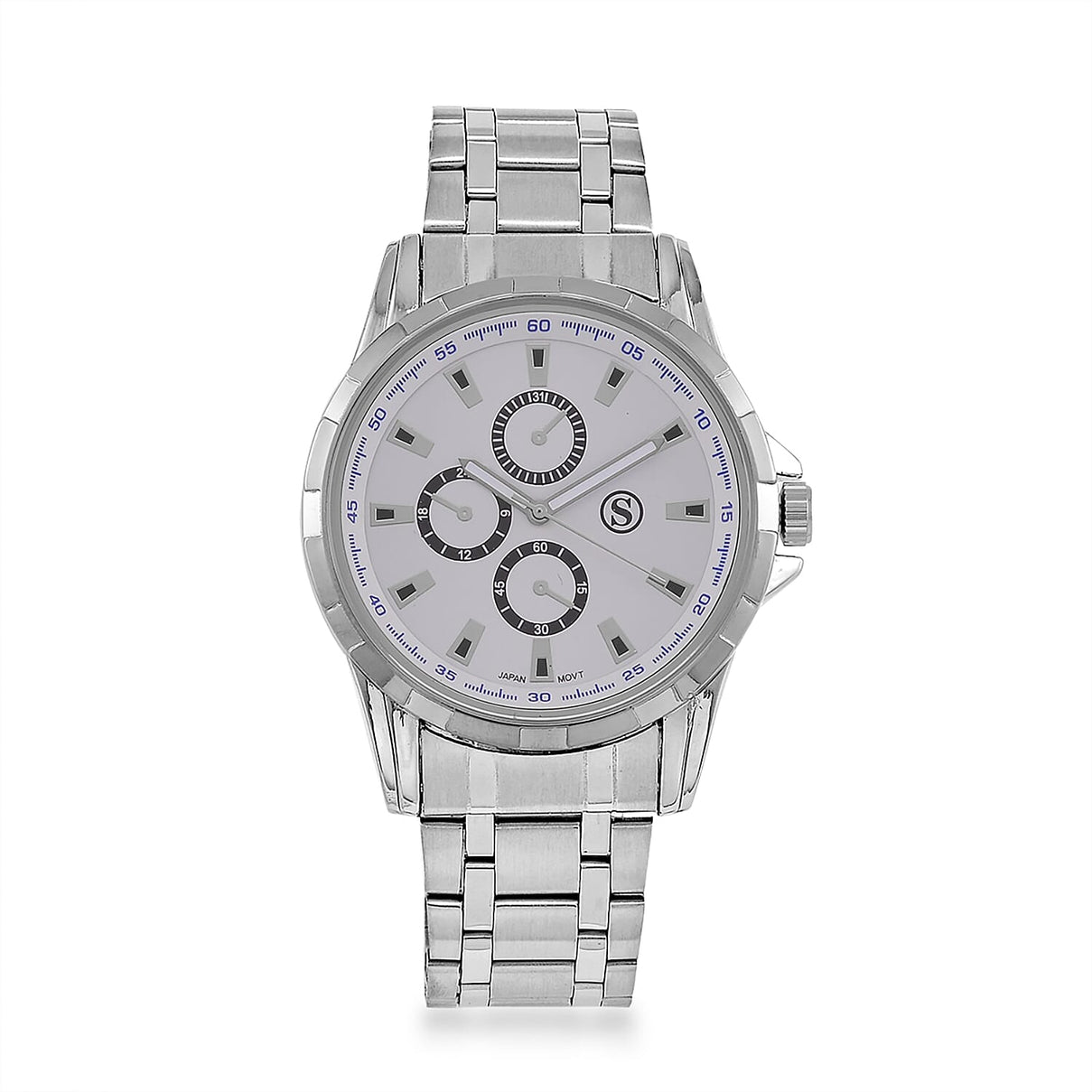 Limited Edition - STRADA Japanese Movt. White Dial Watch with Stainless Steel Strap 7822132 0