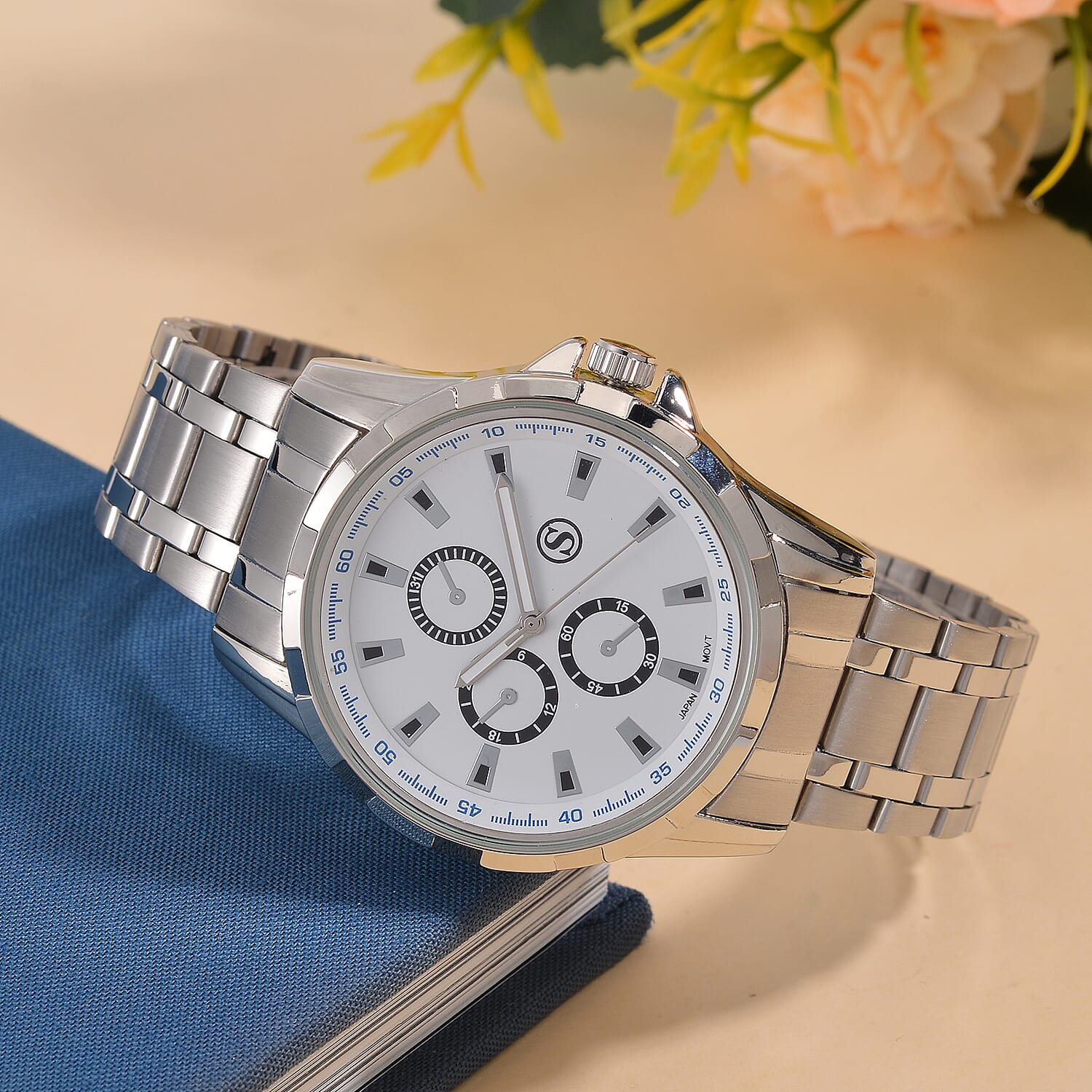 Limited Edition - STRADA Japanese Movt. White Dial Watch with Stainless Steel Strap 7822132 1