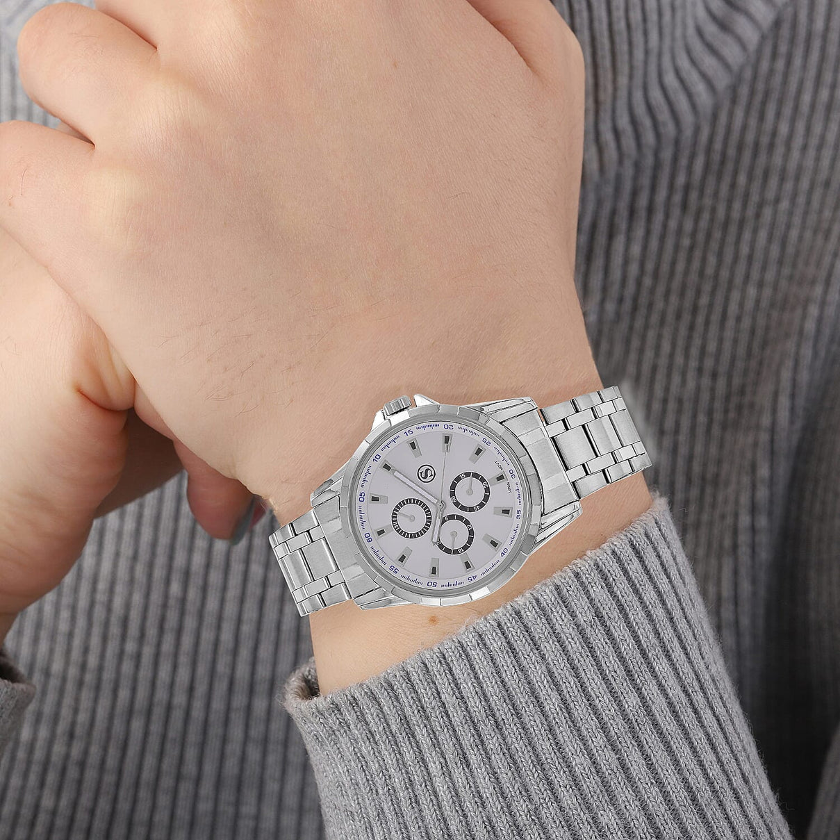 Limited Edition - STRADA Japanese Movt. White Dial Watch with Stainless Steel Strap 7822132 2