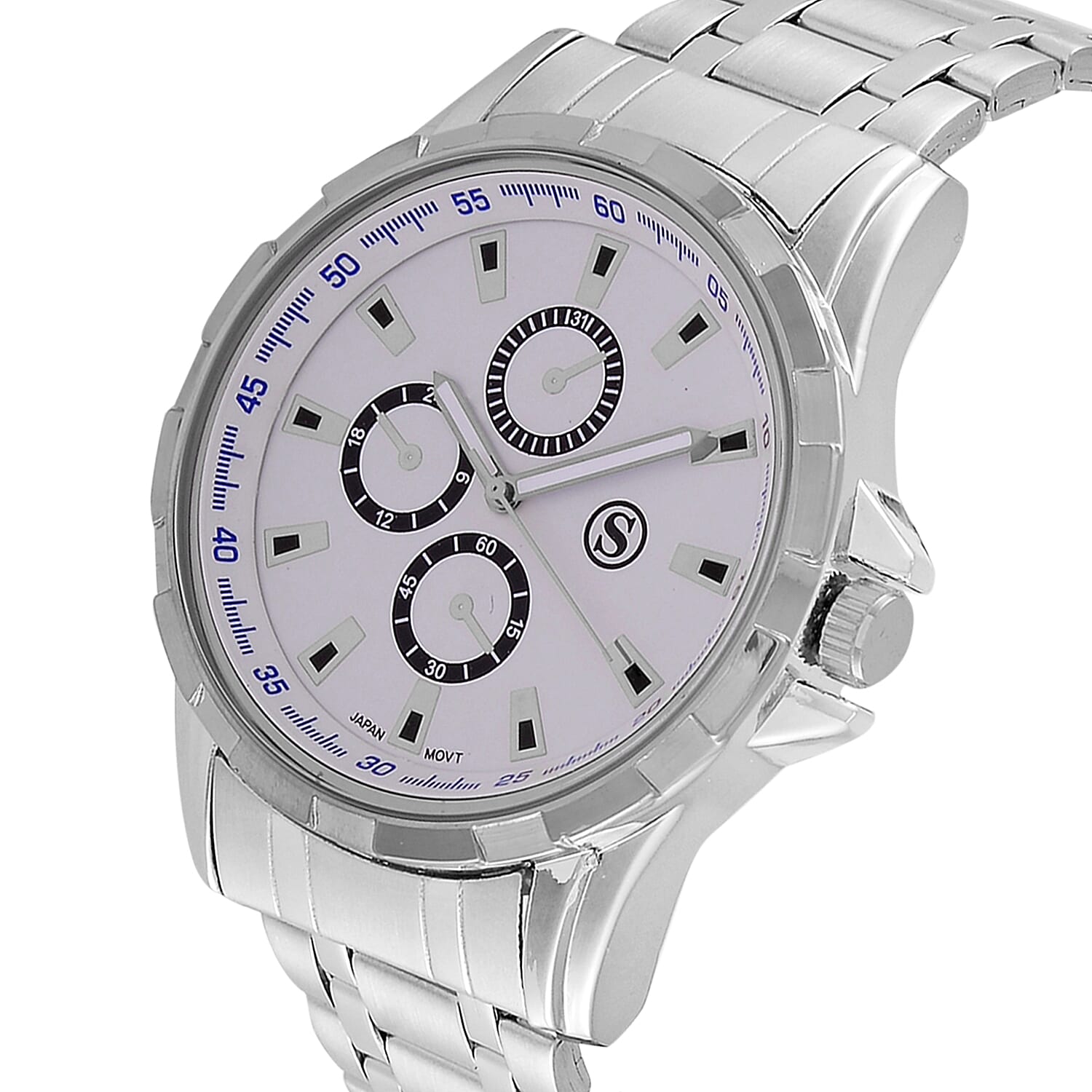 Limited Edition - STRADA Japanese Movt. White Dial Watch with Stainless Steel Strap 7822132 3