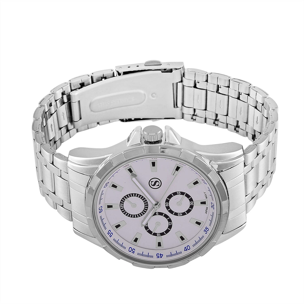 Limited Edition - STRADA Japanese Movt. White Dial Watch with Stainless Steel Strap 7822132 4