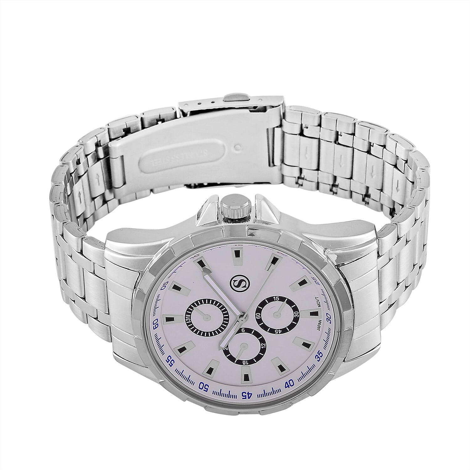 Limited Edition - STRADA Japanese Movt. White Dial Watch with Stainless Steel Strap 7822132 4