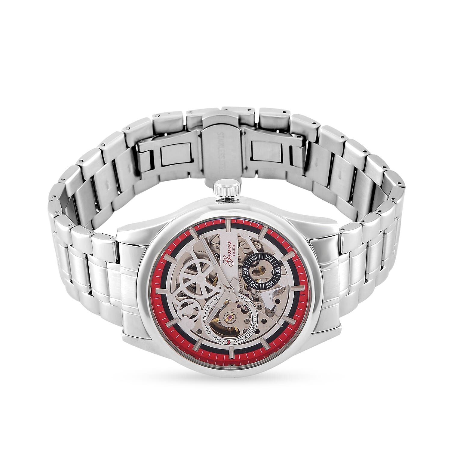 Limited Edition - Genoa Time V2 Automatic Movt, Skeleton Dial Crystal Studded Watch 7829466 5